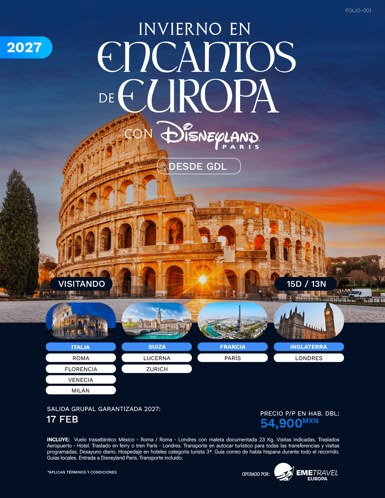 Invierno en Encantos de Europa con Disneyland Paris
