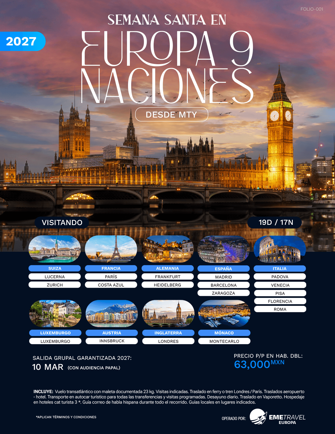 SEMANA SANTA EN EUROPA 9 NACIONES