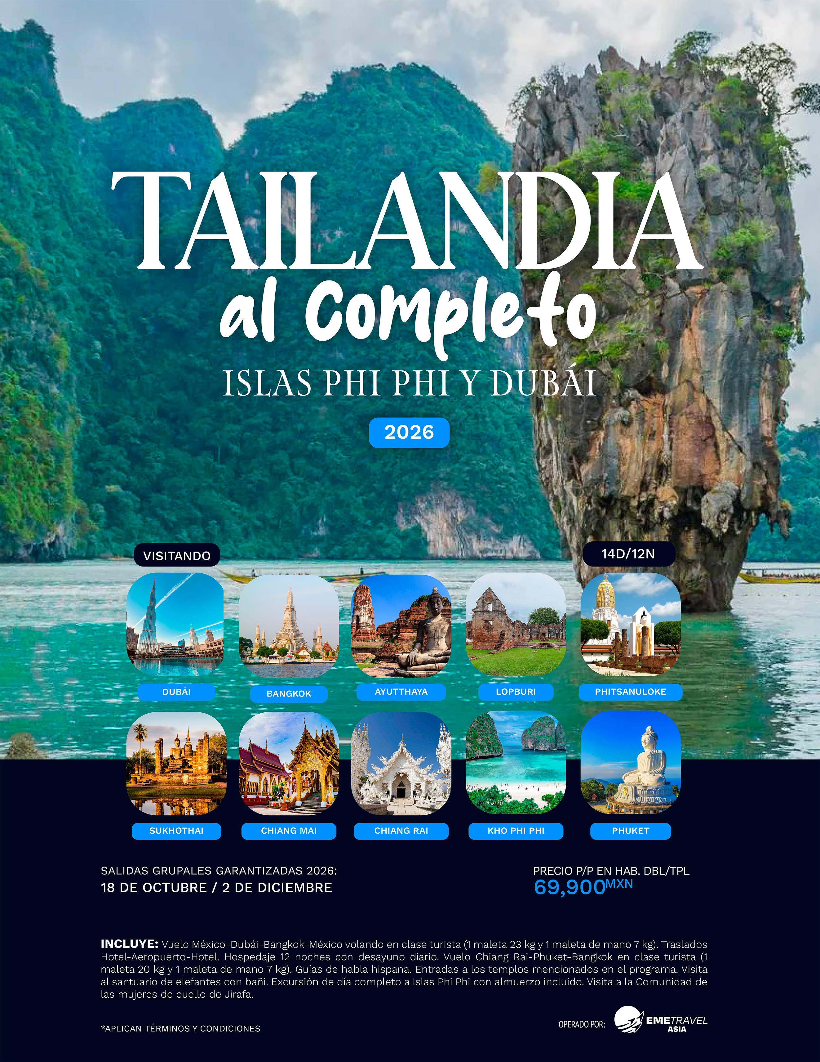 TAILANDIA al Completo ISLAS PHI PHI Y DUBÁI