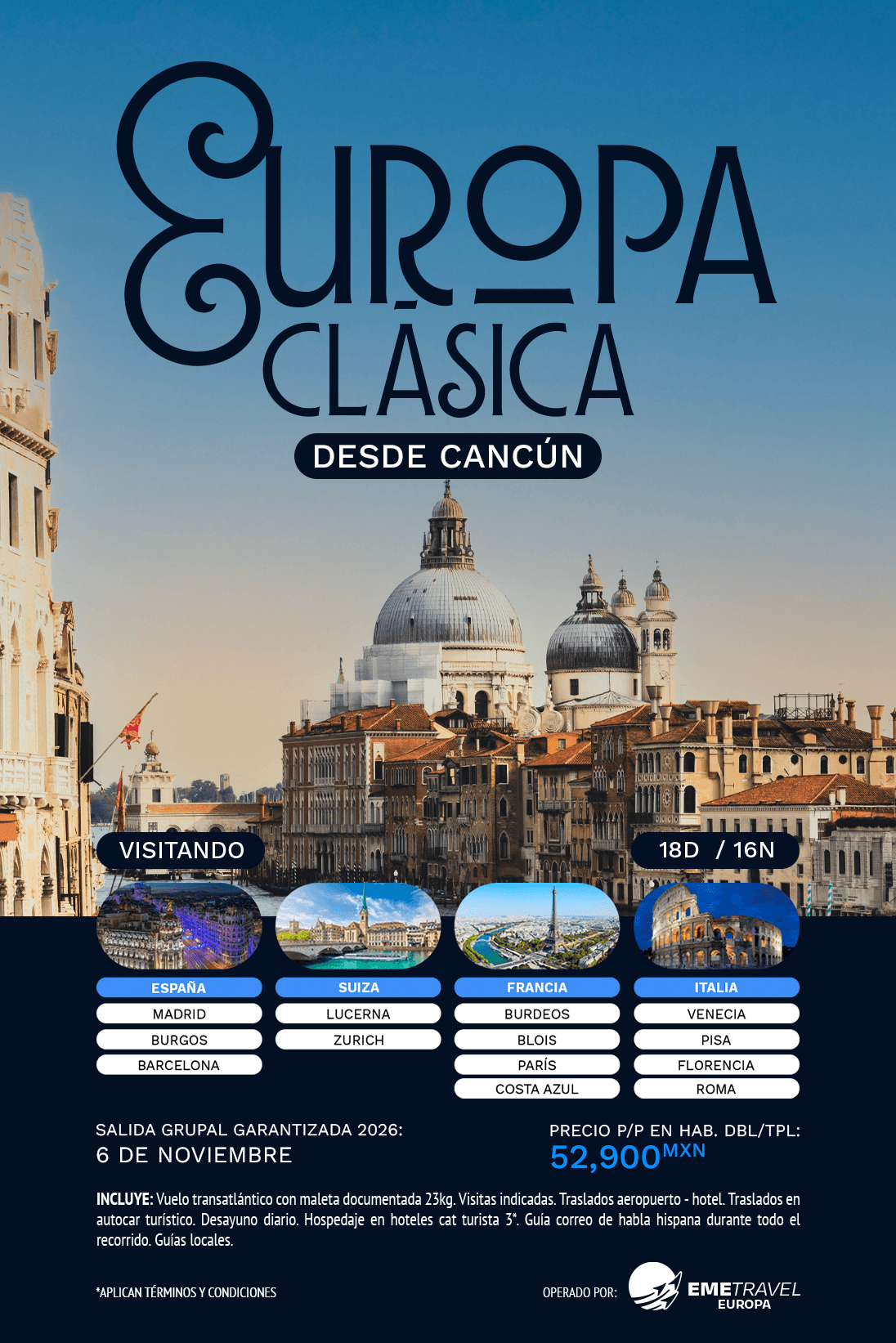 Europa Clásica desde Cancún