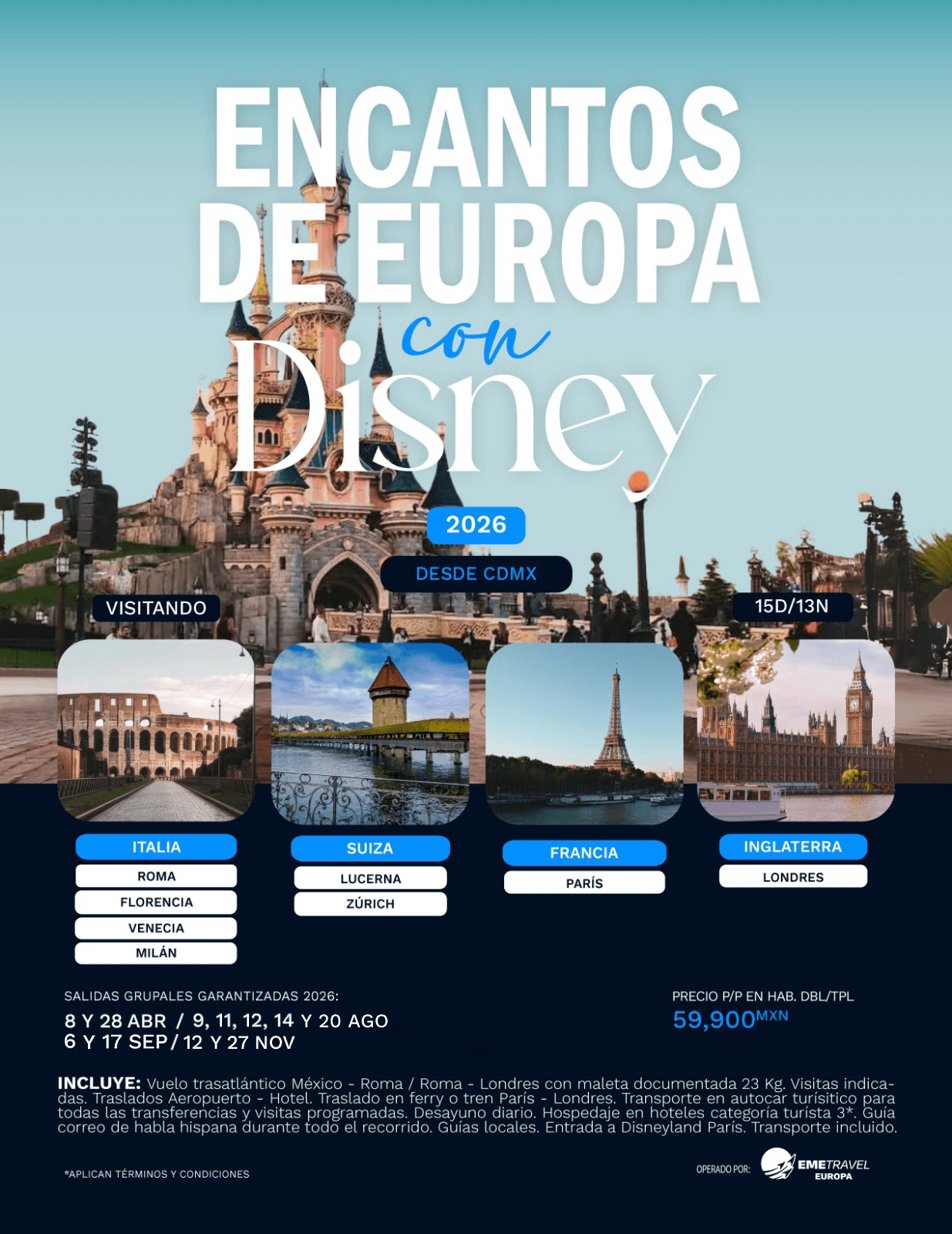 Encantos de Europa con Disney