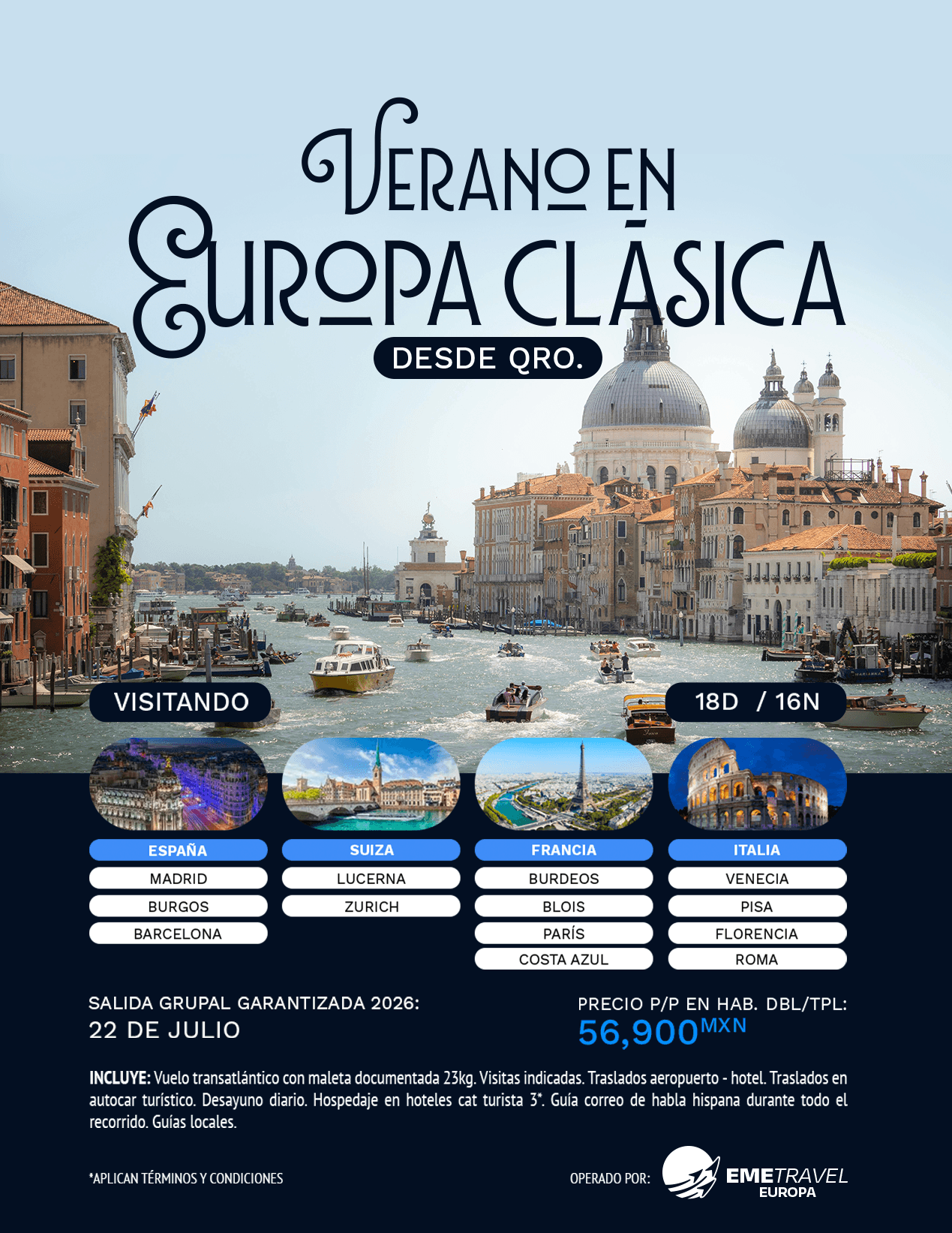 Verano en Europa Clásica desde Querétaro